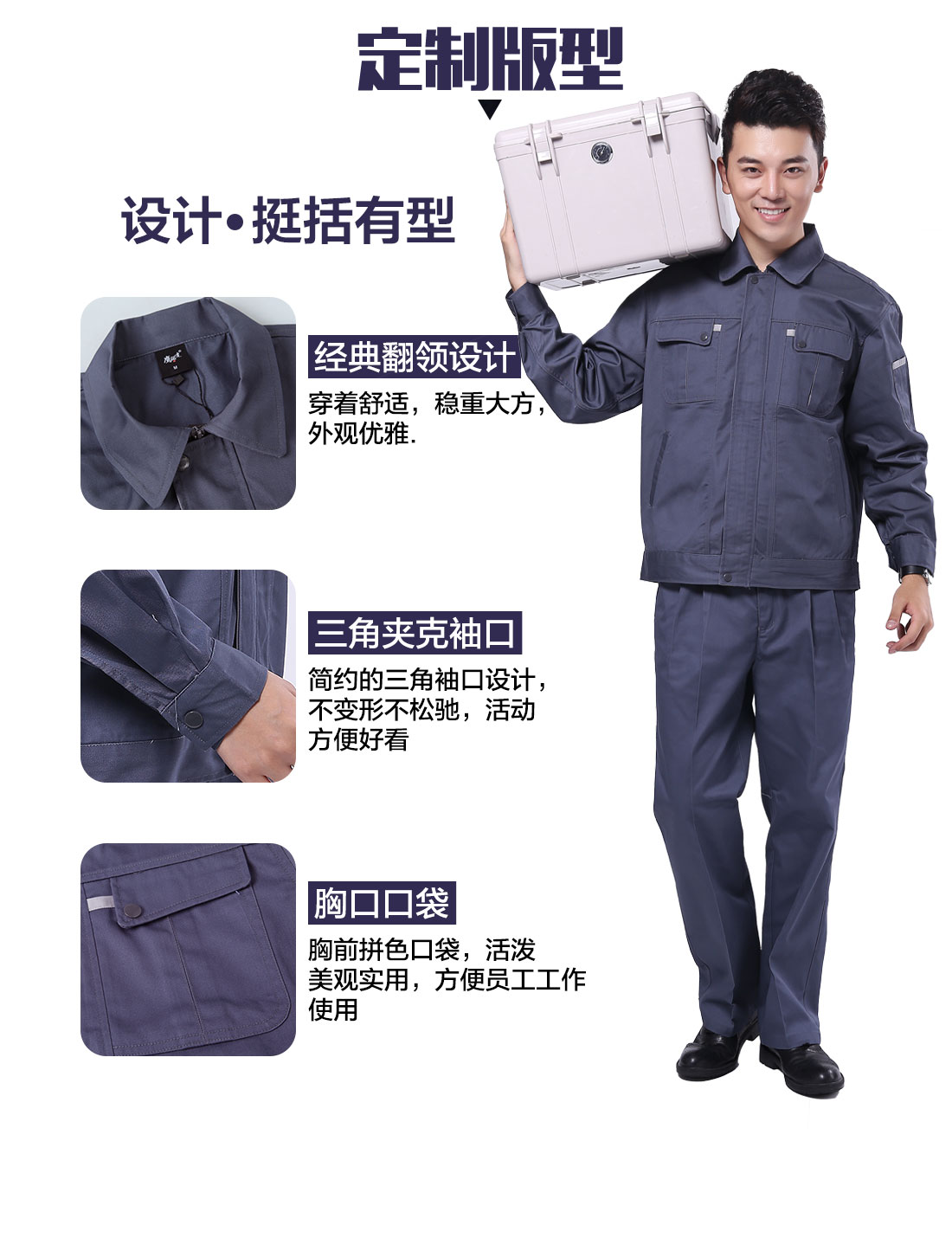 设计师设计建筑业工作服定制版型